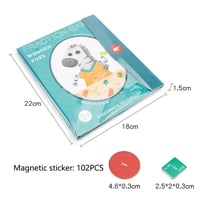 Montessori Magnetic Book Fraction Puzzle Designed for Kids