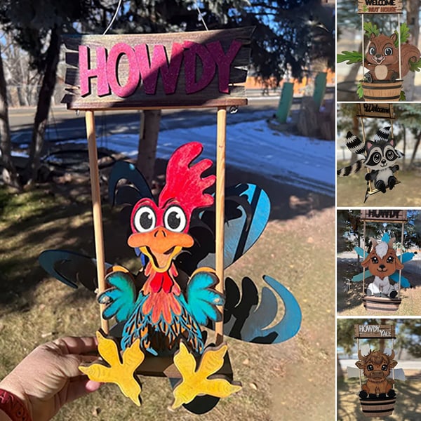 Animal de jardin Windspinner Courtyard Windmill Art Decoratio