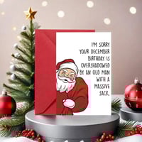 Cartoon Santa Claus Birthday Card
