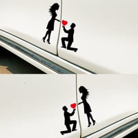 Koppelstickers Autosticker: Romantische Huwelijksaanzoekdecoratie