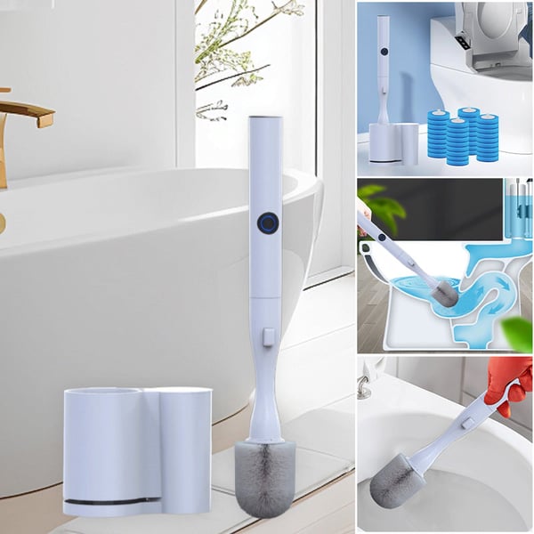 Electric Toilet Brush and Holder Set