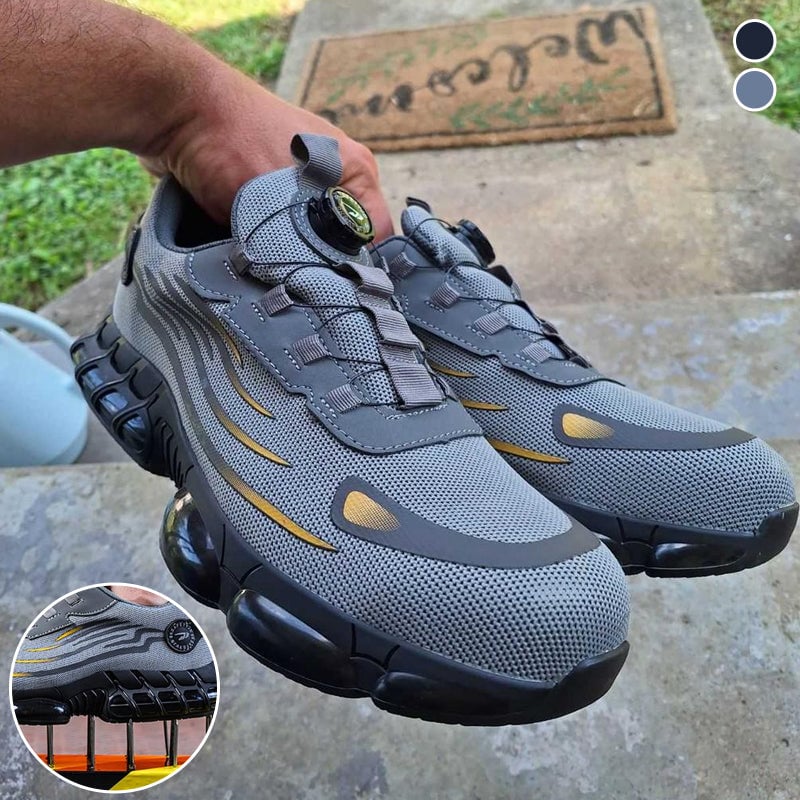 Stoßfeste Sicherheitsschuhe mit Drehknopf