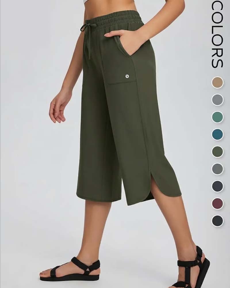 👖 Women's Wide Leg Yoga Capris
