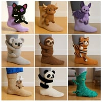3D-gestrickte Tiersocken