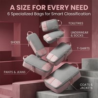 6-Piece Expandable Space-Saving Packing Cubes