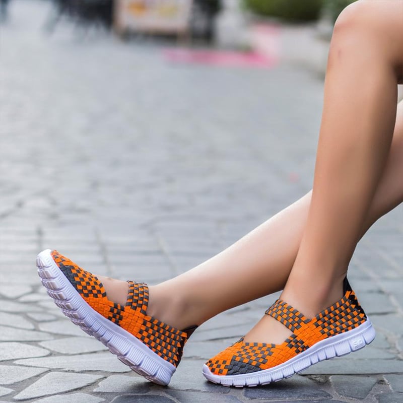 Atmungsaktive gestrickte Sommer Damen Freizeitschuhe