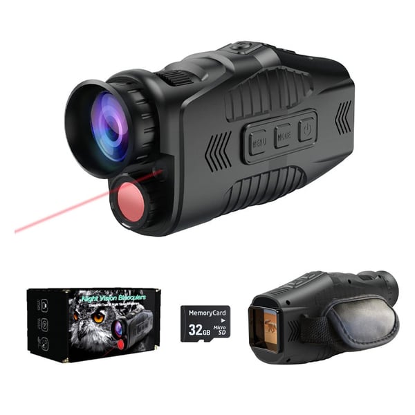 8X Infrared Night Vision Monocular With Digital Crosshairs & Video Recording For Hiking
