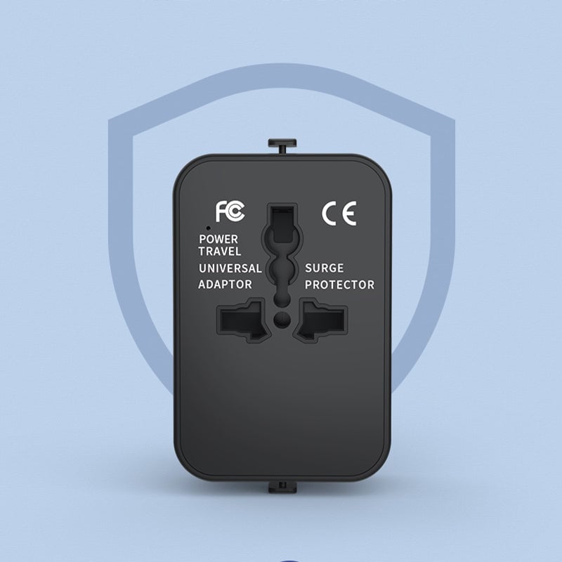 Universeller Reiseadapter mit zwei USB-Anschlüssen