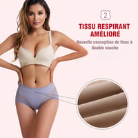 Slip moulant taille haute en soie glacée sans couture