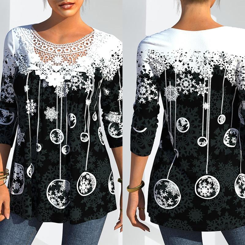 Dames Kerstmis Kanten Tuniekjes