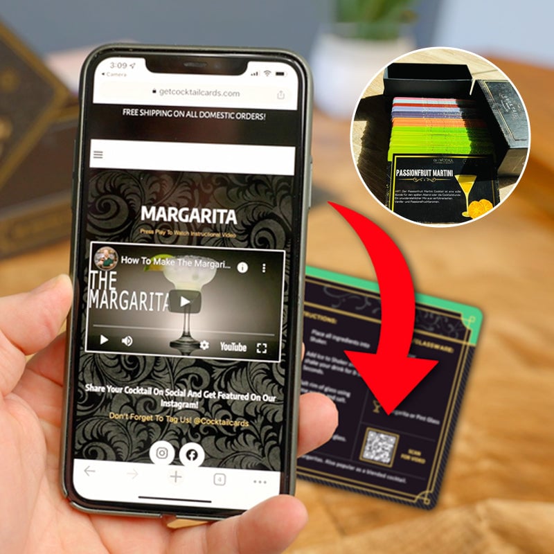 🍸️Cocktail Cards Box: 100 Cocktail Recipes to Master Cocktails