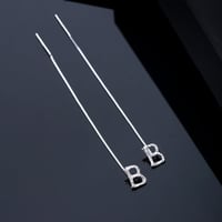 ✨Shiny Alphabet Earrings, 26 Letter Tassel Chain Drop Earrings for Girls, Personalized DIY