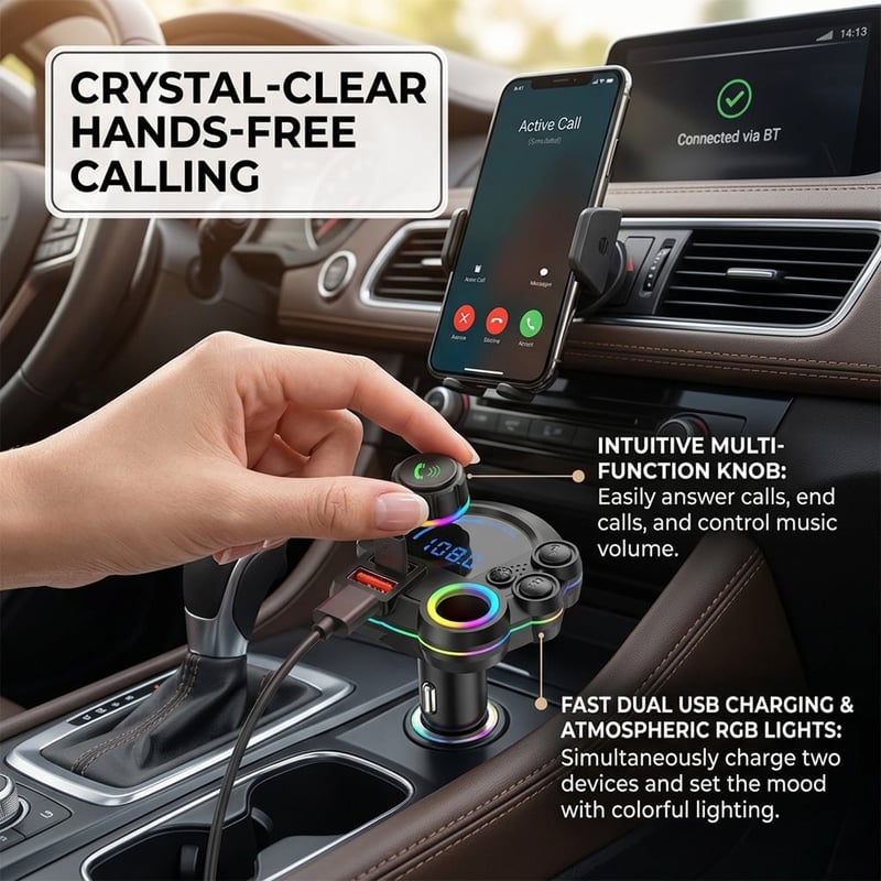 USB-C Bluetooth 5.4 Car Adapter