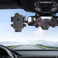 360° Rotatable and Retractable Car Rearview Mirror Phone Holder