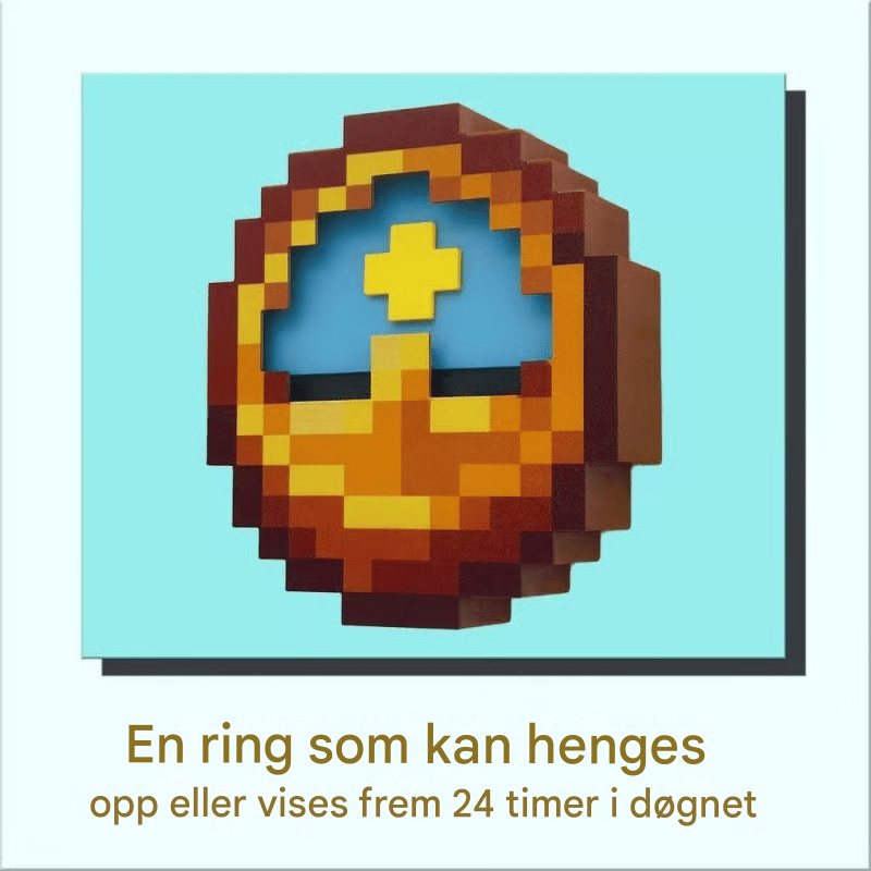 Minecraft Stil Klokke Borddekor