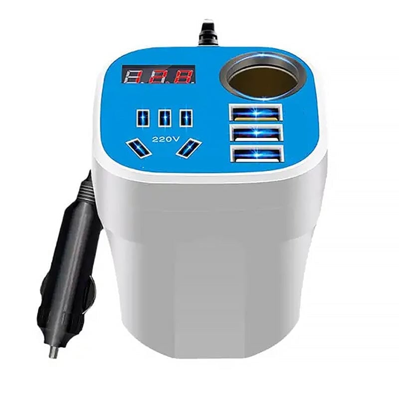💥Car Mounted Cup Type Inverter Converter QC Charger💥