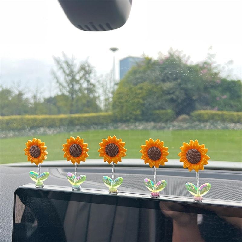 Schattig zonnebloem auto-ornament