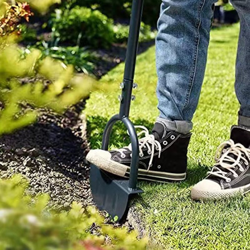Half-moon lawn edger with T-handle