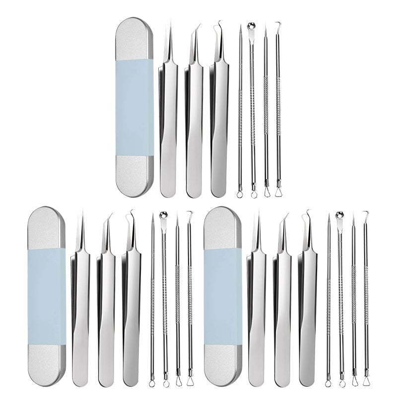Kit d'outils en acier inoxydable pour l'élimination des points noirs