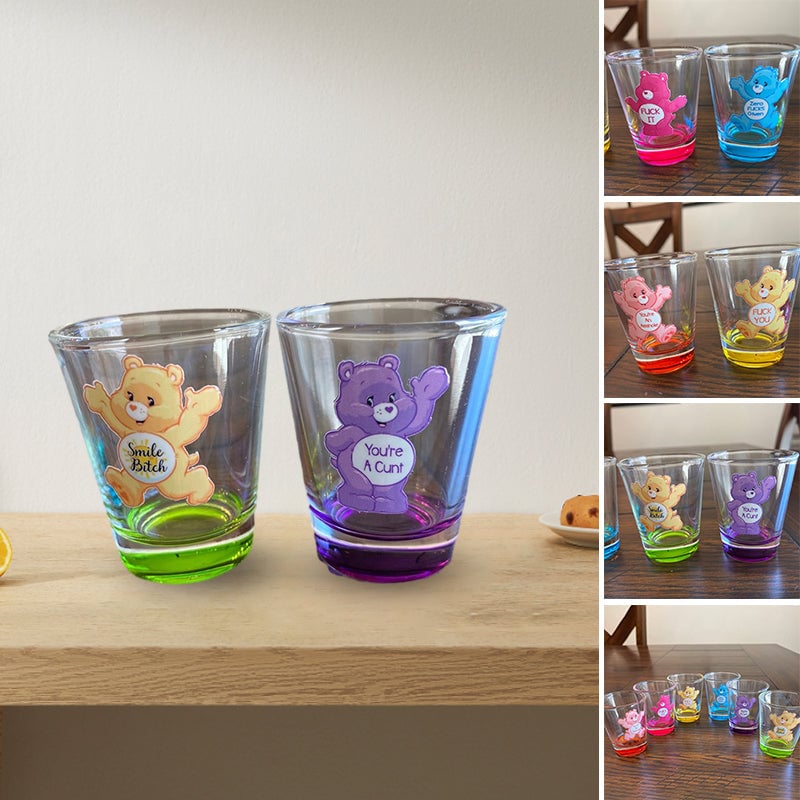 Swear Bears borrelglaasjes, 6 stuks