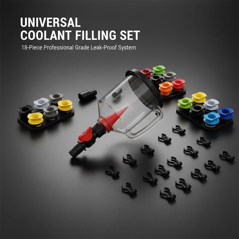 18-piece set of automotive antifreeze coolant