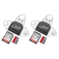 📹📱💻4-in-1-Universal-SD-TF-Kartenleser mit mehreren Anschlüssen