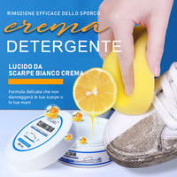 Crema detergente per scarpe bianche