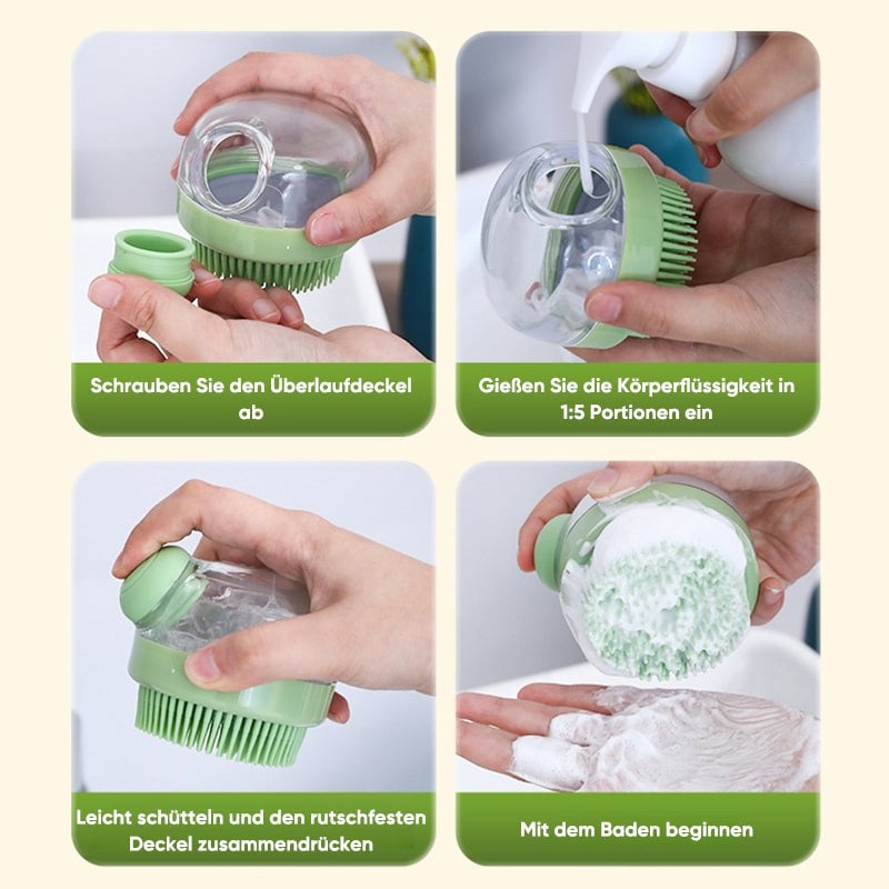 Silikon-Badepinsel für Haustiere