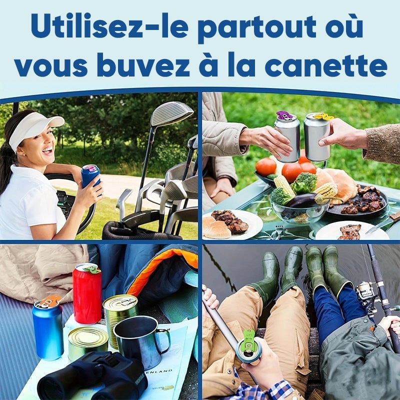 Ouvre-boîte facile et protecteur de boisson