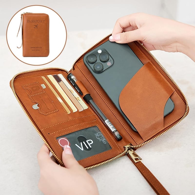 RFID Blocking Long Passport Wallet