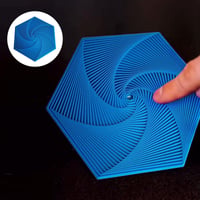 Esagono frattale di Fidget stampato in 3D