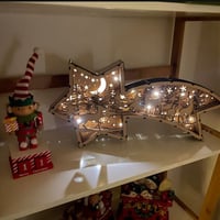 LED houten kerststerlicht
