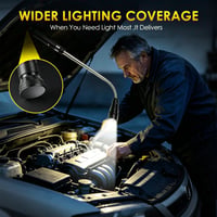 Telescoping Magnetic Flashlight with Flexible LED Pickup Tool