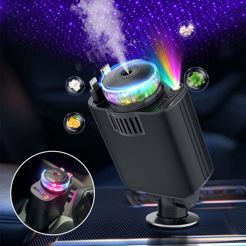Retractable Car Charger with Starlight（Includes 3 Free Essential Oils）