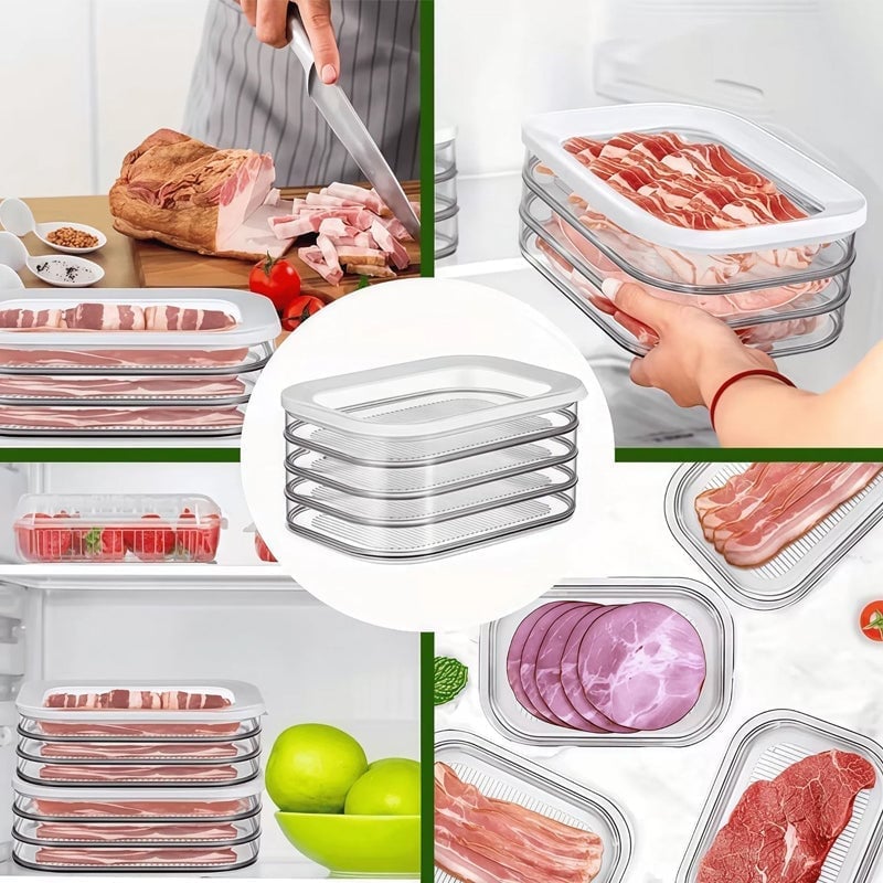Multi-Layer Food Storage Box with Lid