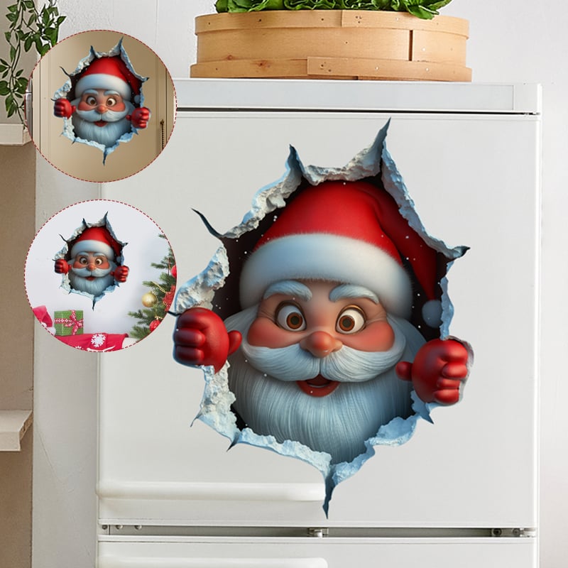 Creative Santa Claus Wall Sticker for Christmas Decorations