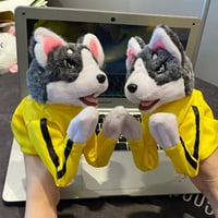 Kung Fu Husky Gants en peluche