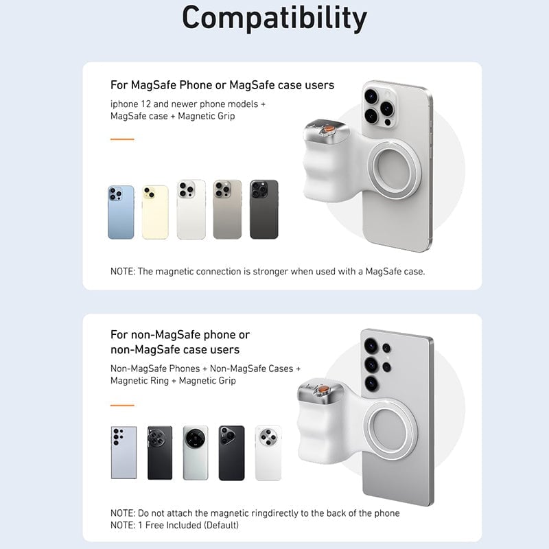 Saker Fun Shot Magnetic Grip & Magnetic Selfie Light