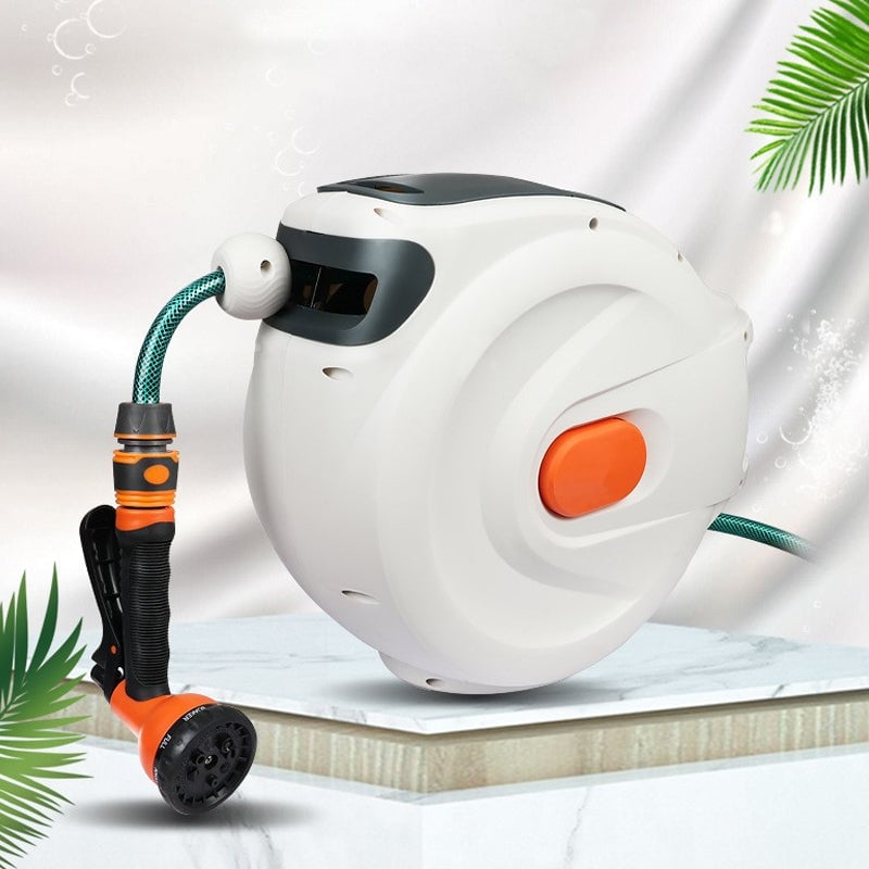 Automatic retractable hose reel + shower head