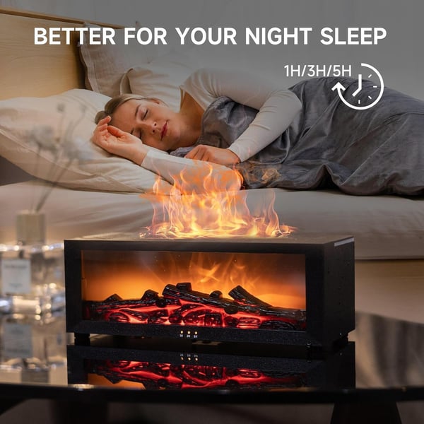 Eaglever Colorful Fireplace Flame Humidifier Aromatherapy Diffuser