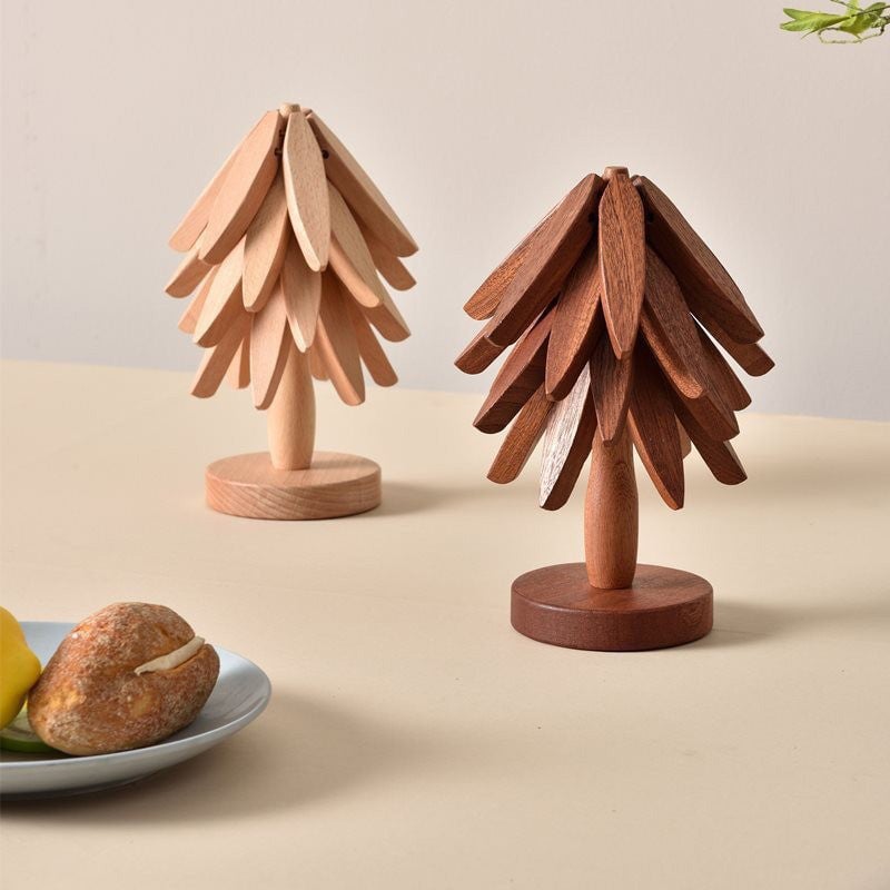 A tree Solid Wood Insulation Placemat