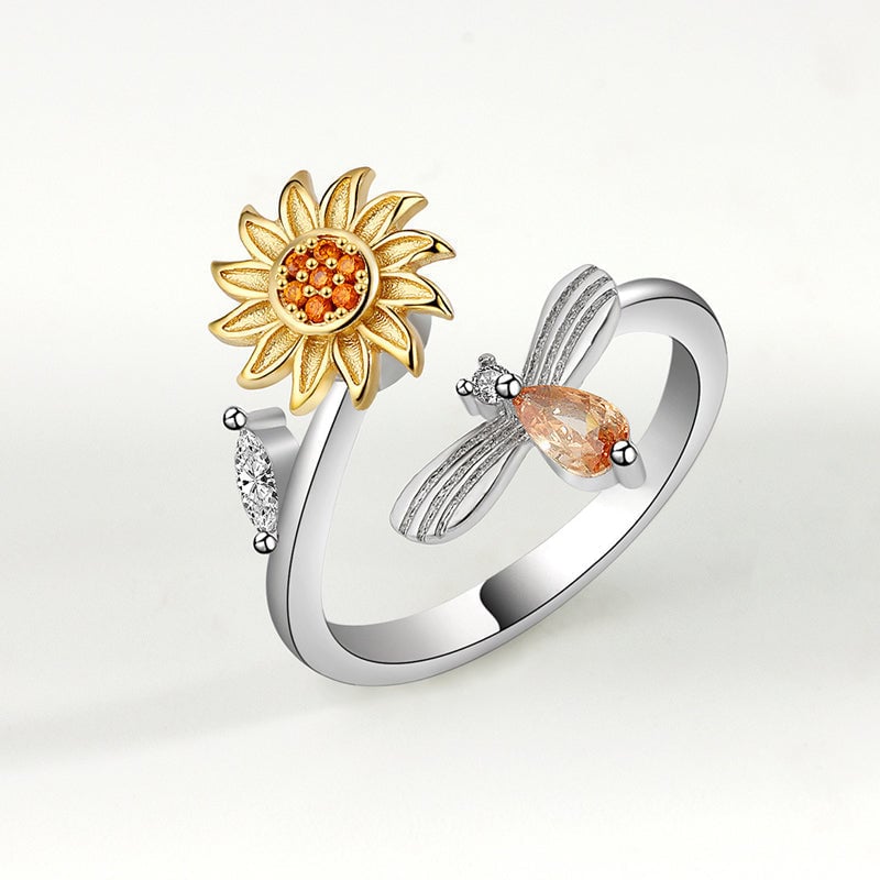 Sonnenblume Fidget Spinner Ring