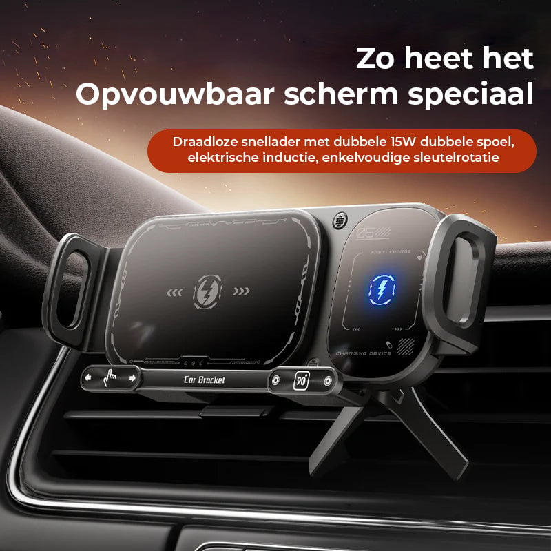 Draadloze oplaadbare roterende autohouder