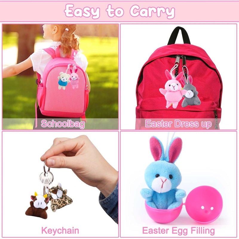 Prefilled Easter Eggs, Filled with Plush Animal Toys(28 pcs/set)