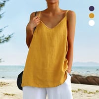 Camisola Suelta de Lino y Algodón para Mujer