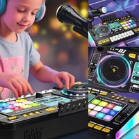 Sakerplus® Kids DJ Mixer Table With Microphone