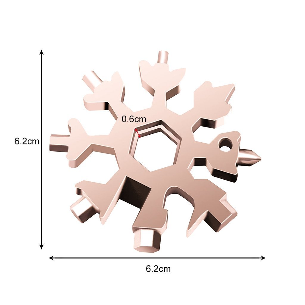 18-in-1 Edelstahl Schneeflocken Multi-tool