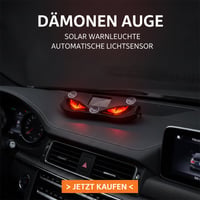 Solarbetriebene LED-Warnleuchte fürs Auto