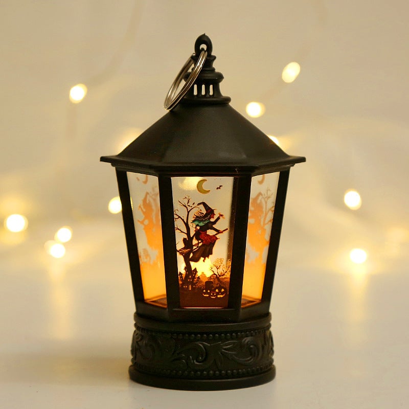 Christmas Ornament Chandelier LED Candle Pumpkin Lantern