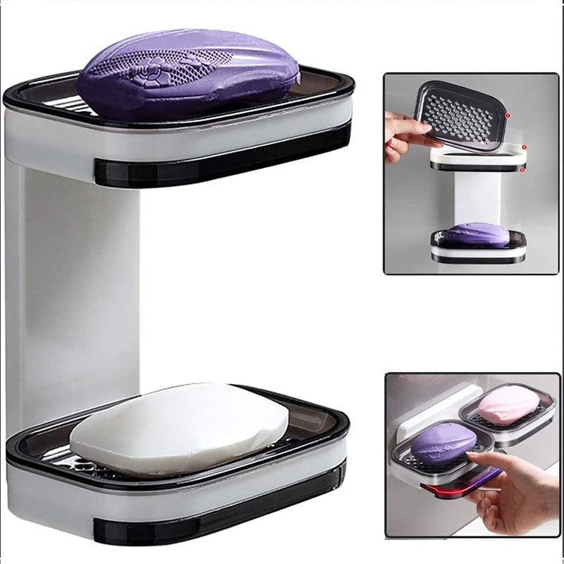 Doppelte Seifenschale mit Abtropfschale